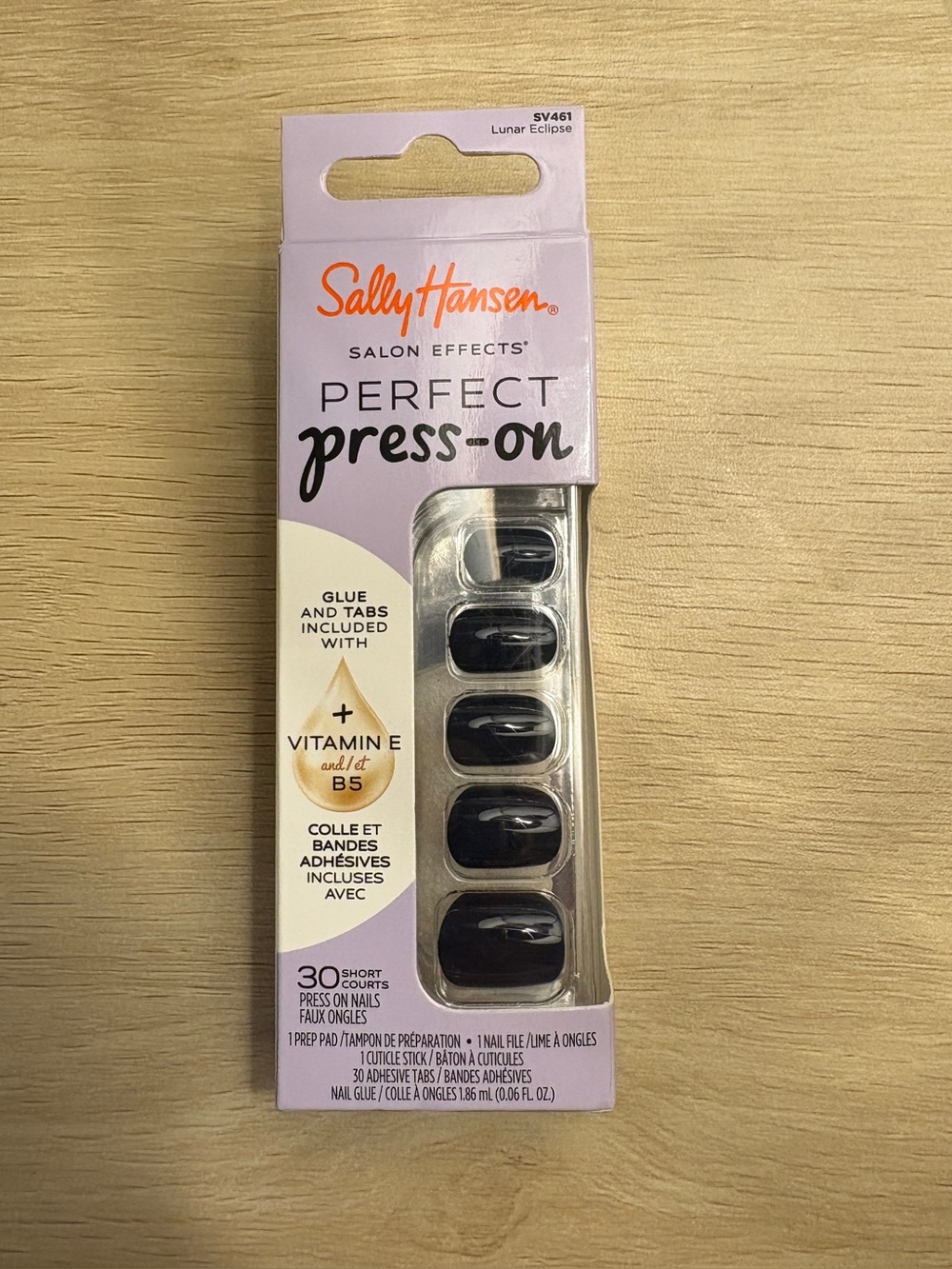 SALLY HANSEN PRESS ON NAILS Black Salon Effects Press-On Nails